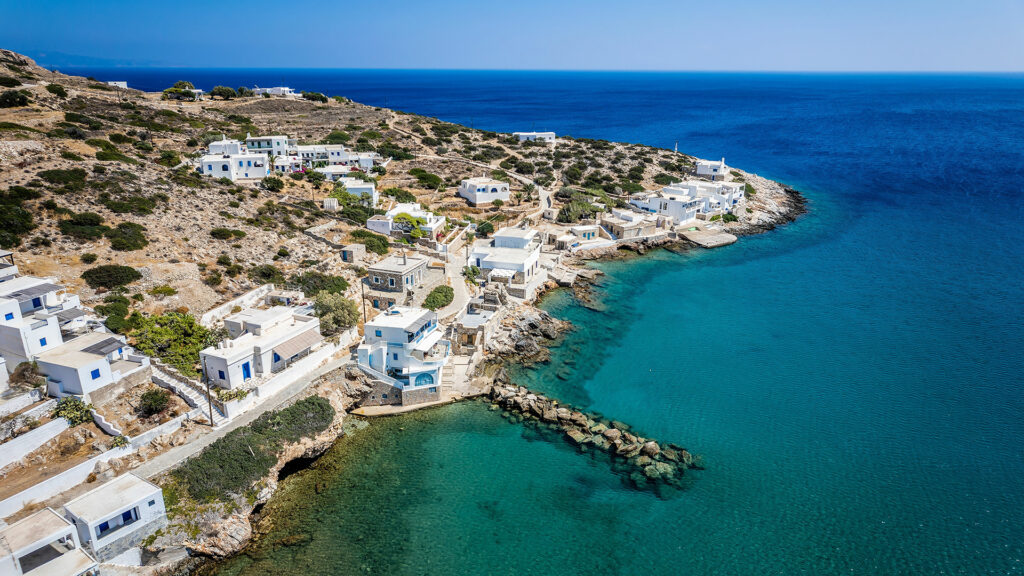 Beautiful view of Sikinos Island from Above, Greece