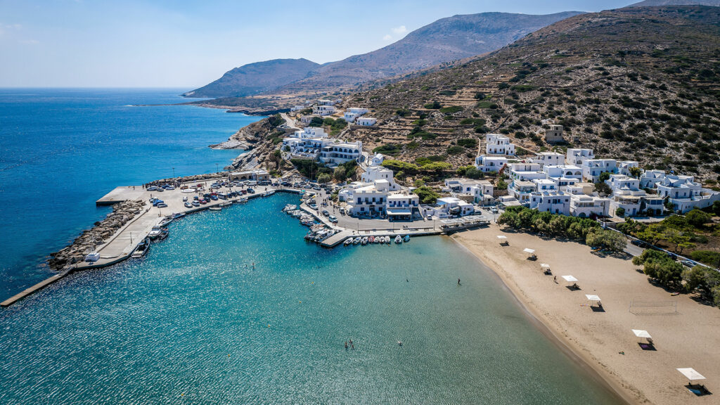 Beautiful view of Sikinos Island from Above, Greece